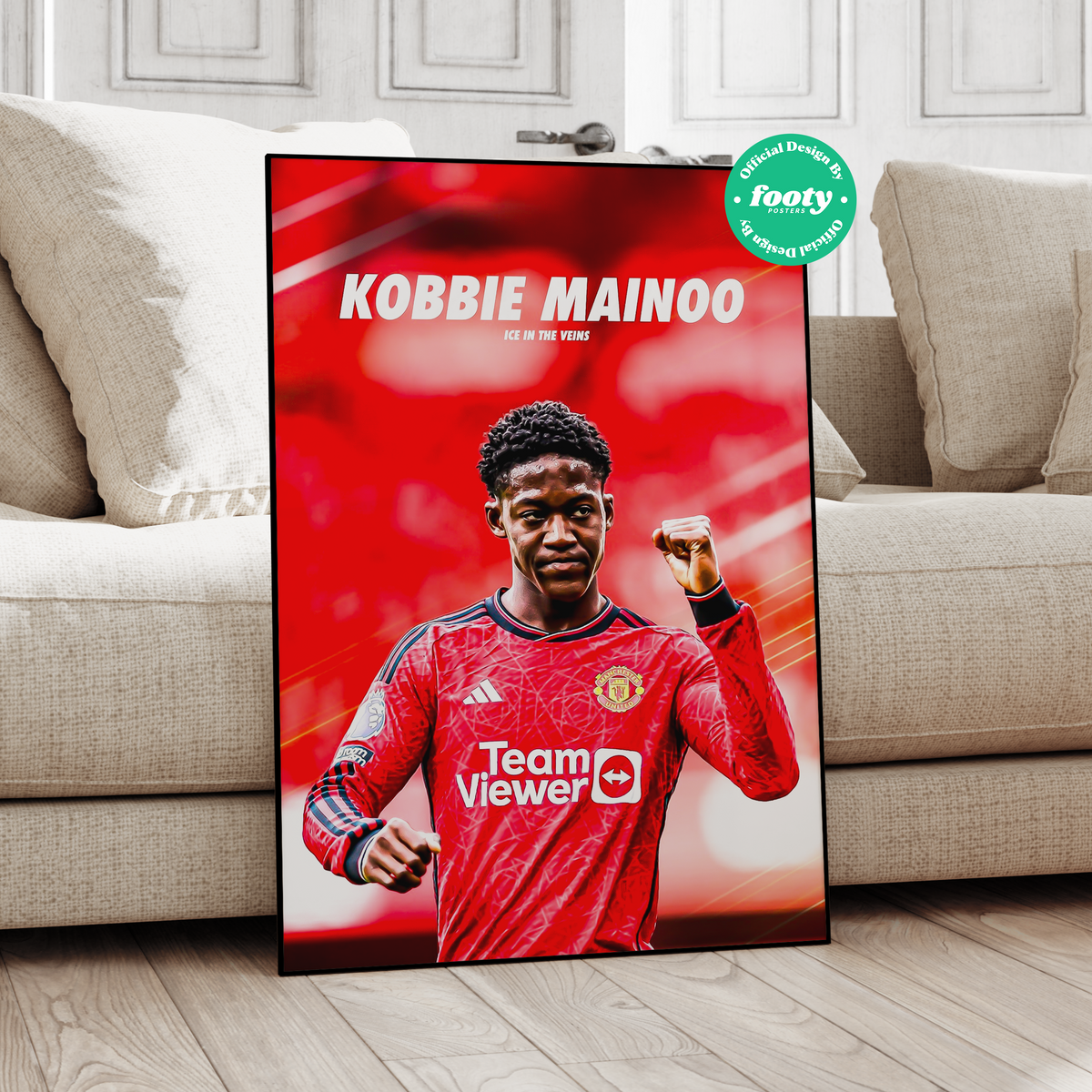 Højlund, Garnacho & Mainoo „Zukunft“-Poster