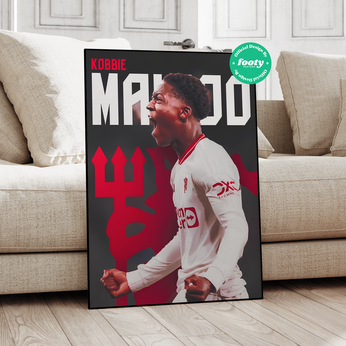 Højlund, Garnacho & Mainoo „Zukunft“-Poster