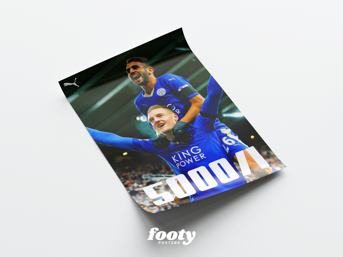 Leicester City '5000/1' Poster