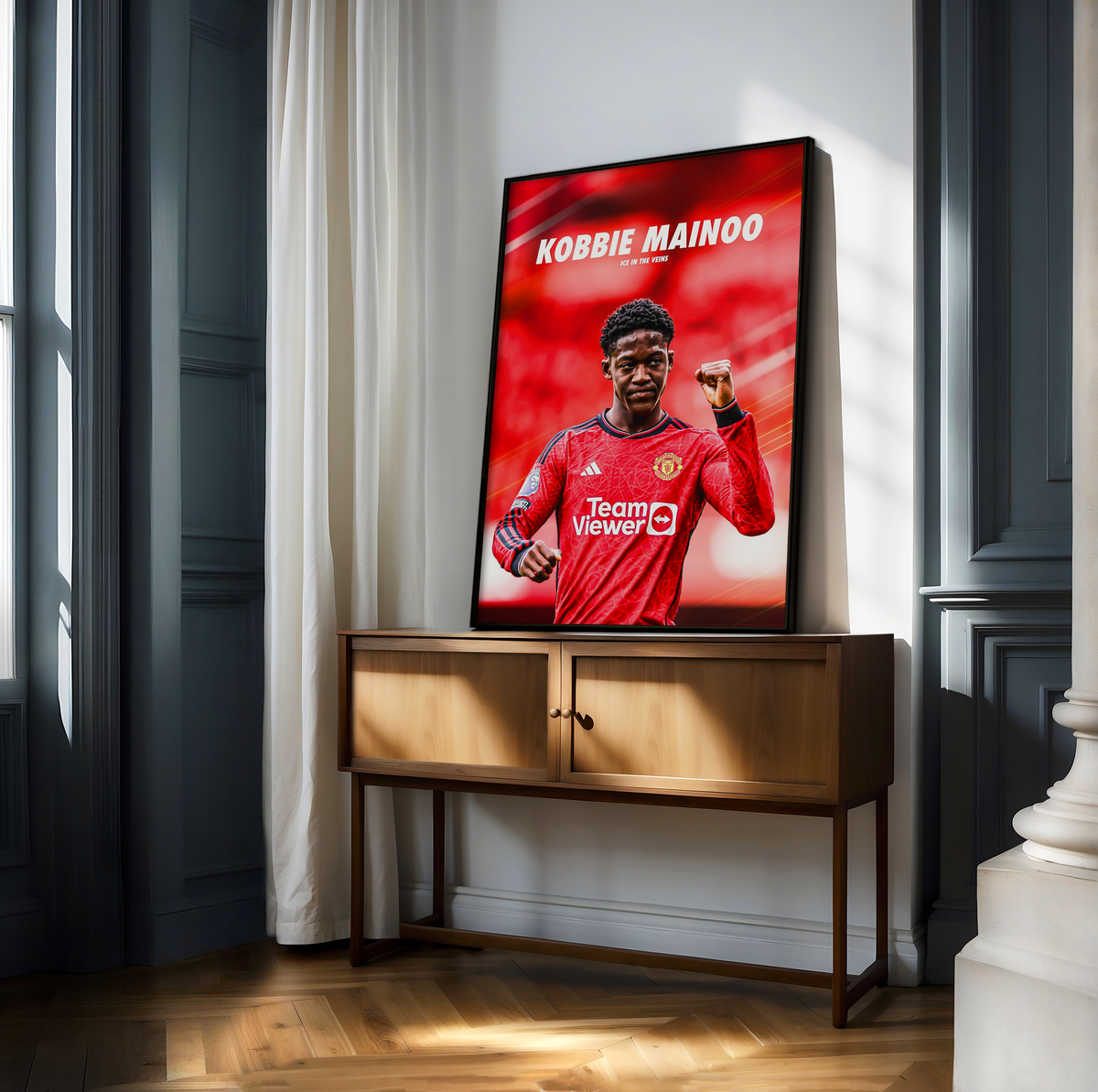 Højlund, Garnacho & Mainoo „Zukunft“-Poster
