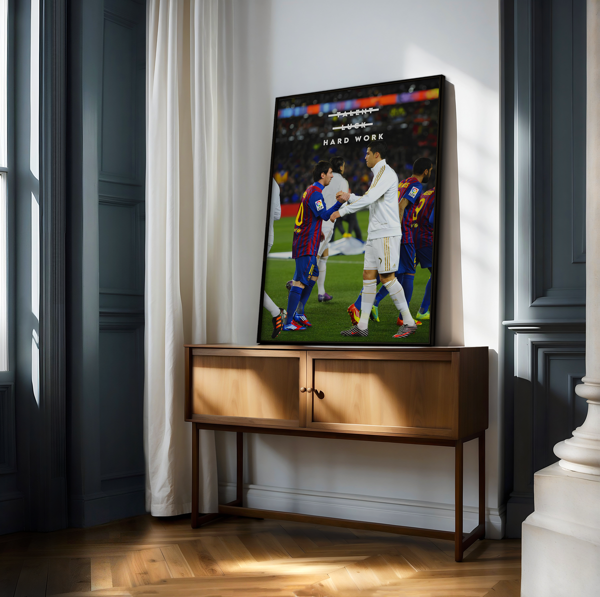 Messi & Ronaldo 'Hard Work' Poster