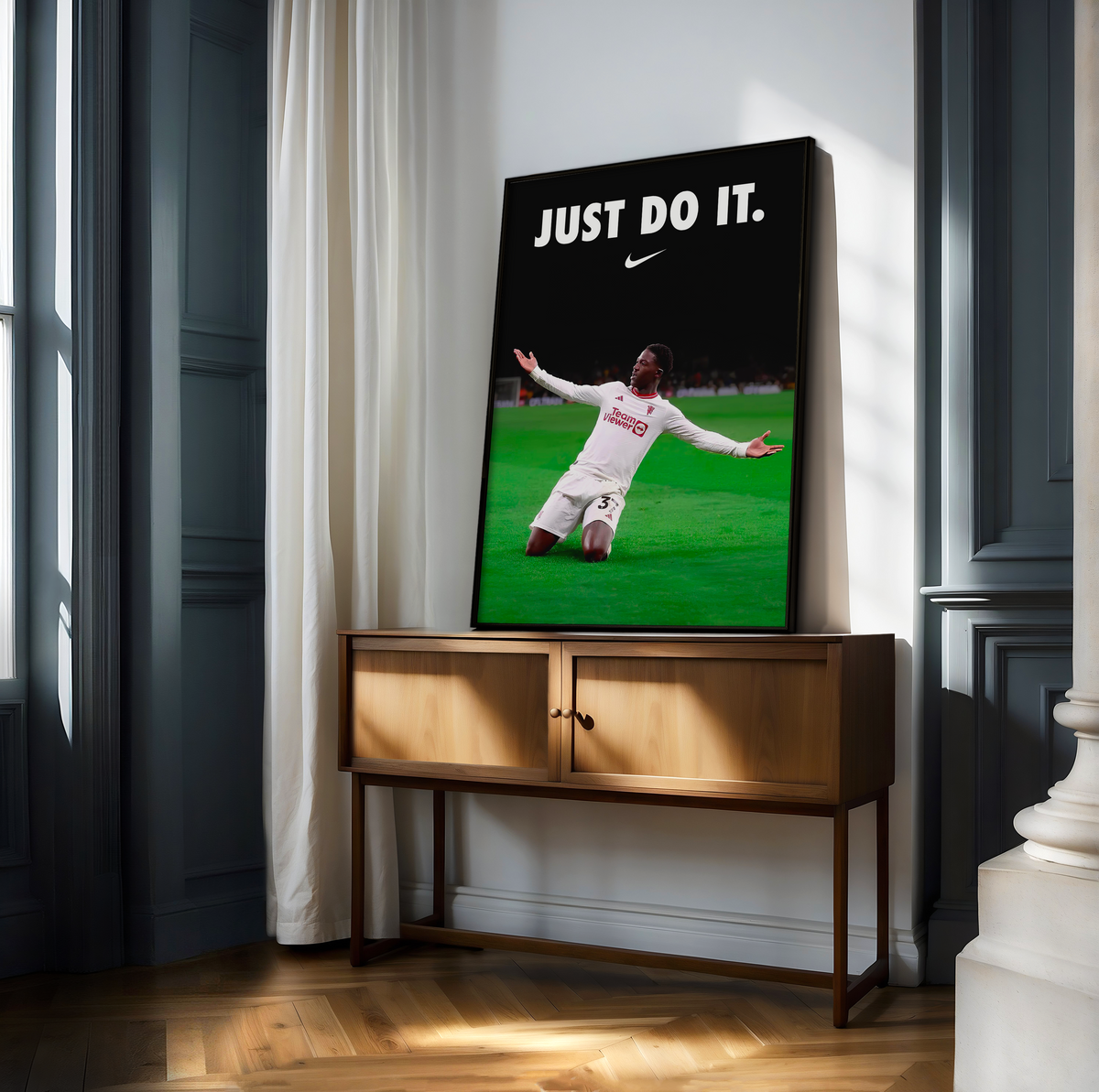 Højlund, Garnacho & Mainoo „Zukunft“-Poster