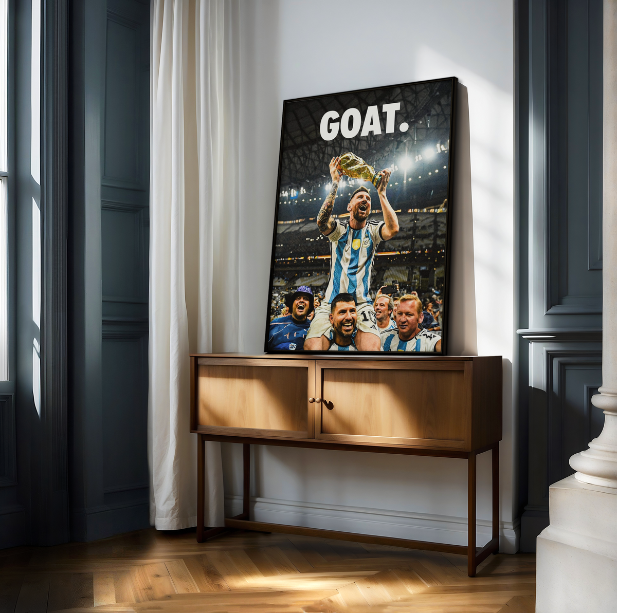 Lionel Messi World Cup 'GOAT' Poster