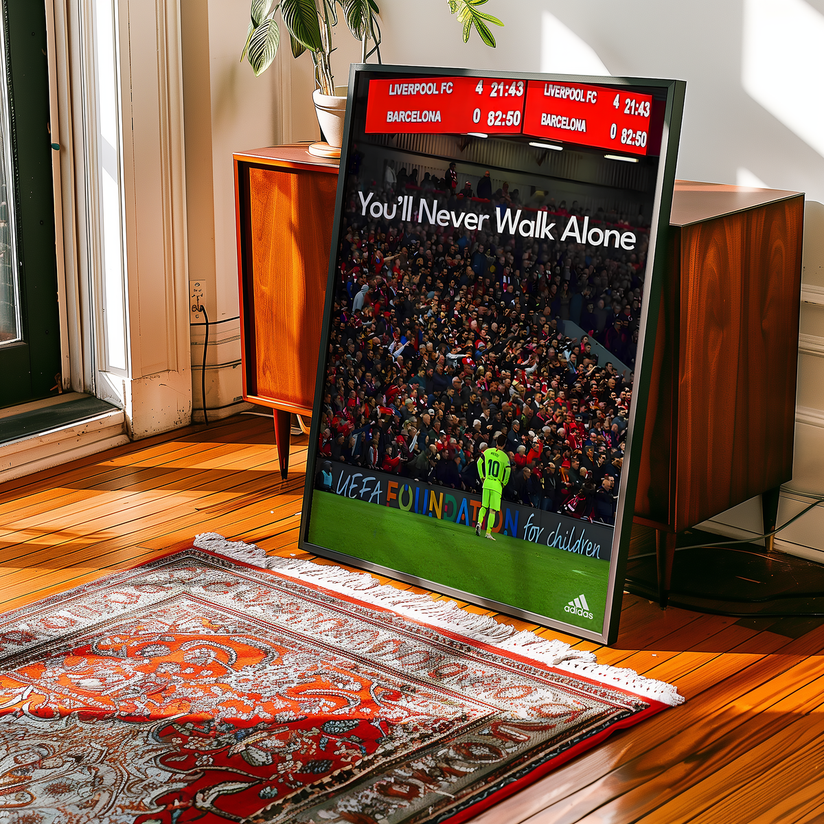 Messi v Liverpool 'Walk Alone' Poster