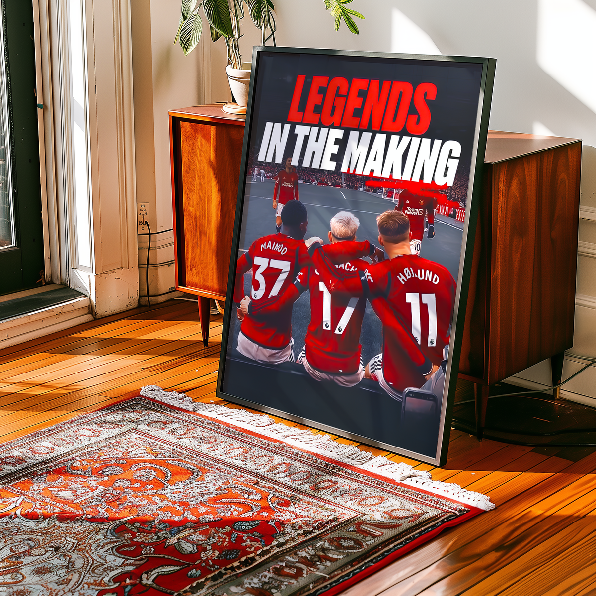 Mainoo, Garnacho & Højlund 'Legends In The Making' Poster