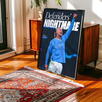 Erling Haaland 'Defenders Nightmare' Poster