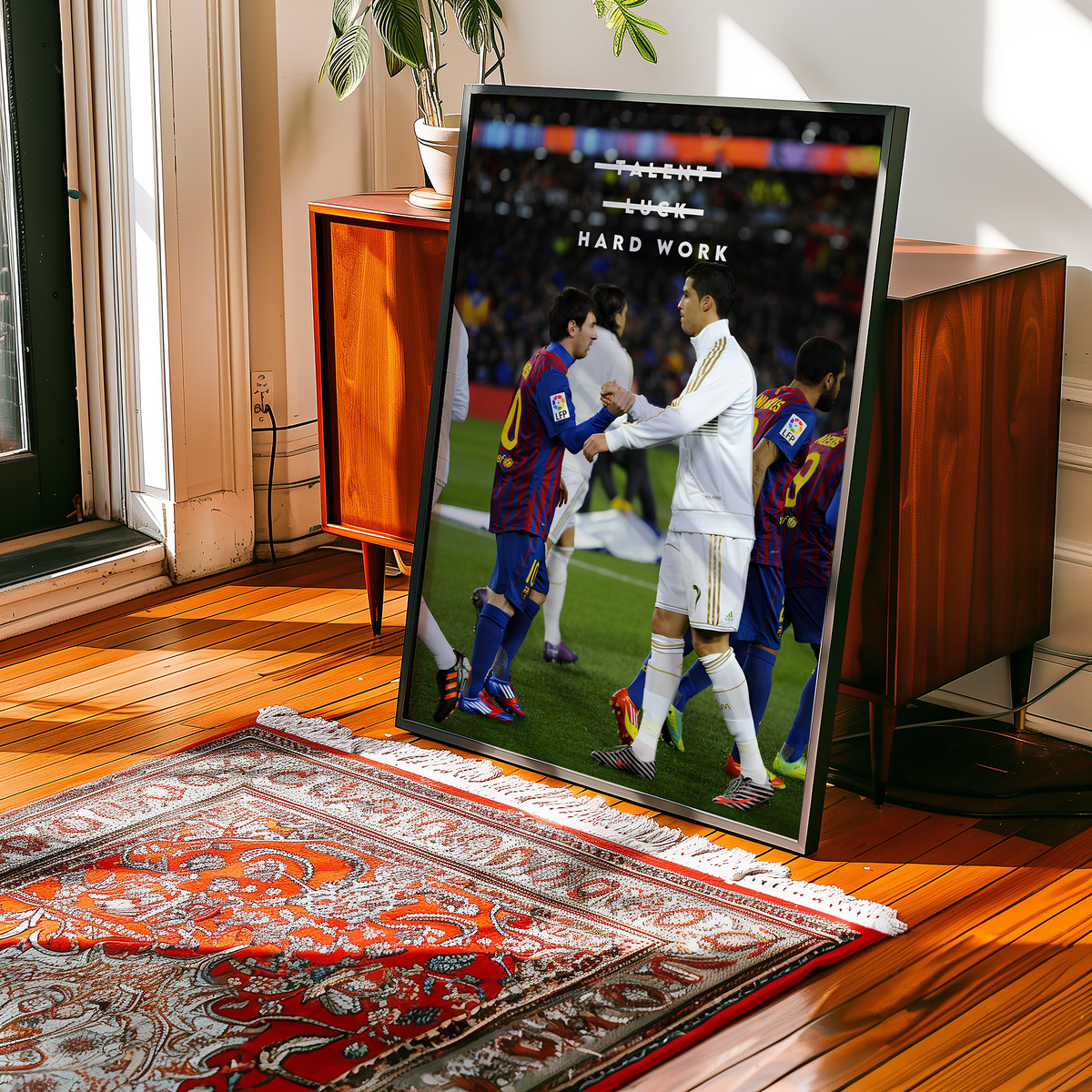 Messi & Ronaldo 'Hard Work' Poster