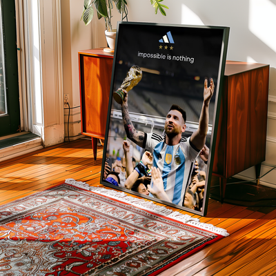 Lionel Messi WM 'GOAT' Poster