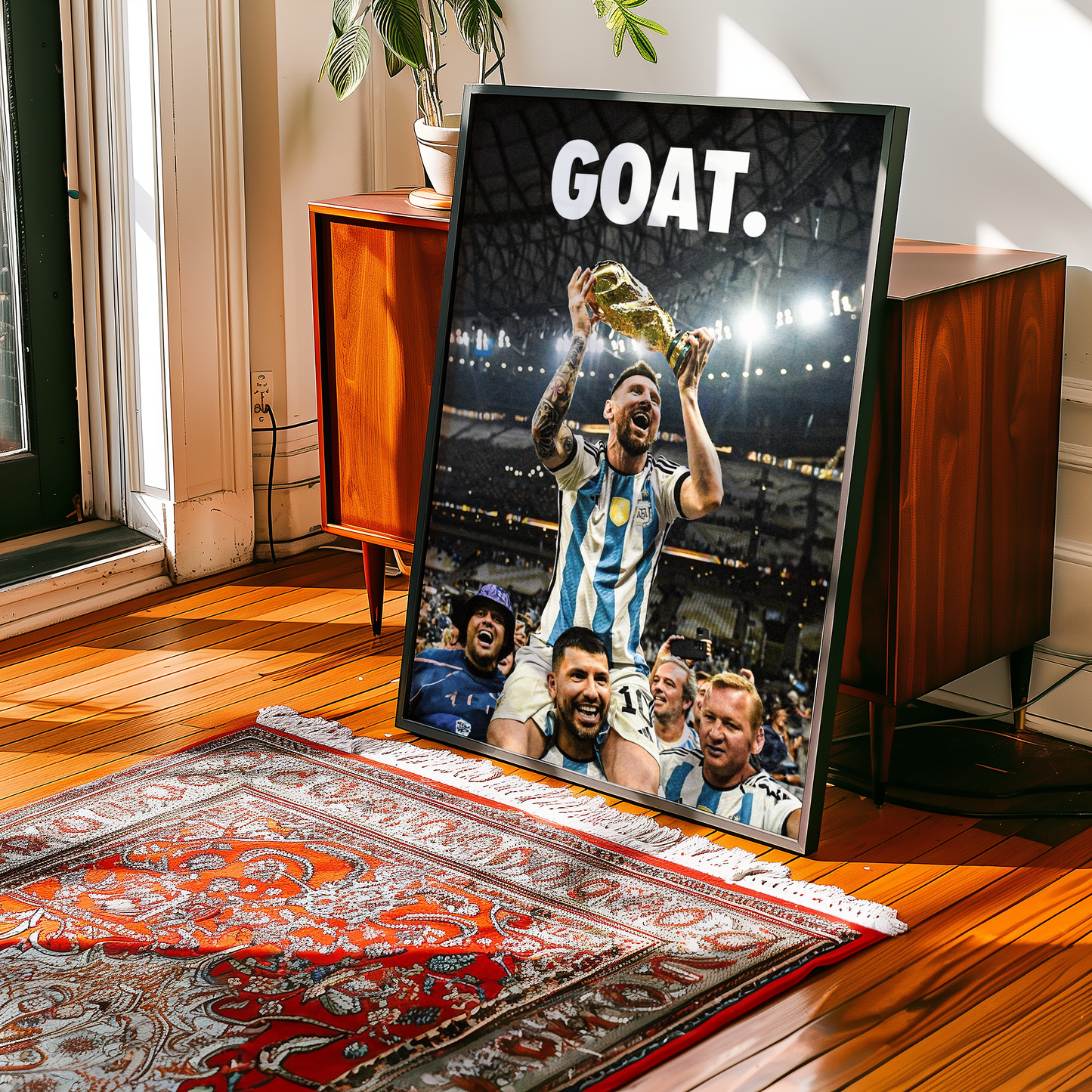Lionel Messi WM 'GOAT' Poster