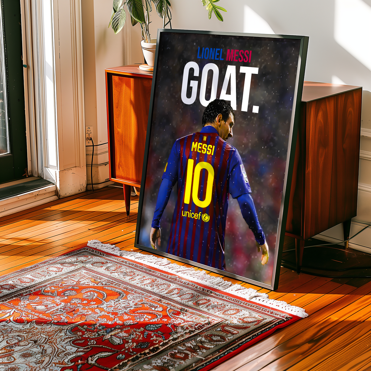 Lionel Messi 'GOAT' Poster