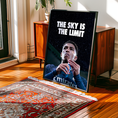 Poster „Der Himmel ist die Grenze“ von Jude Bellingham
