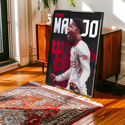 Højlund, Garnacho &amp; Mainoo „Zukunft“-Poster