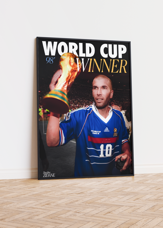 Zinedine Zidane 'World Cup Winner' Poster