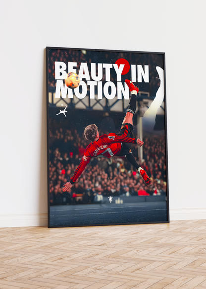 Garnacho 'Beauty In Motion' Poster