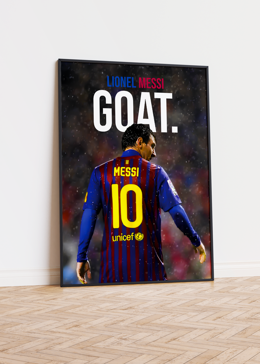 Lionel Messi 'GOAT' Poster