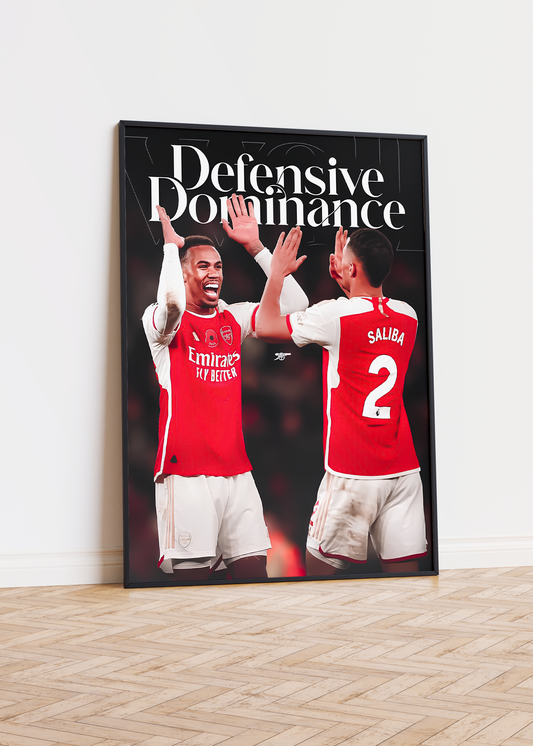 Gabriel & Saliba 'Defensive Dominance' Poster