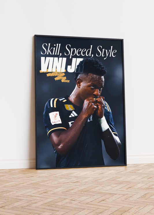 Vinicius Jr 'Skill Speed Style' Poster