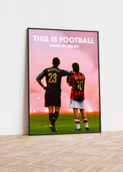 Poster „Das ist Fußball“ von Costa &amp; Materazzi