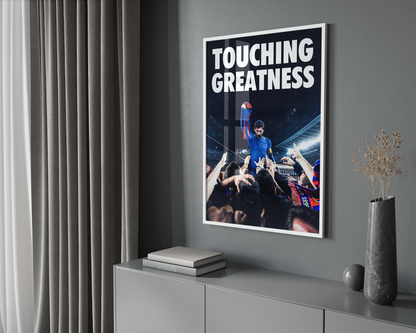 Lionel Messi 'Touching Greatness' Poster