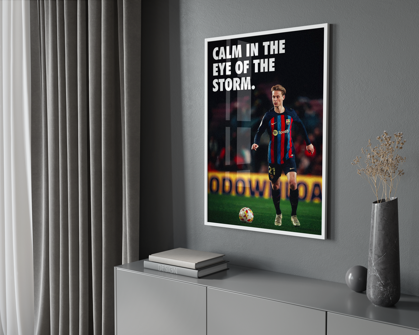 Frenkie de Jong „Ruhe im Auge des Sturms“ Poster