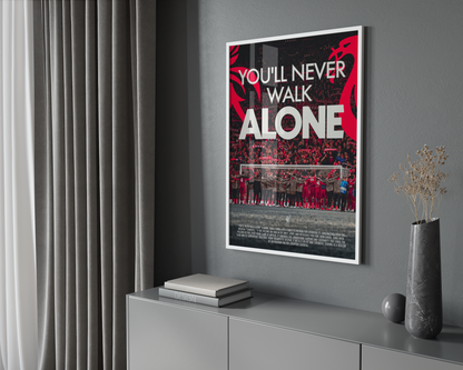 Poster „You’ll Never Walk Alone“ des Liverpool FC