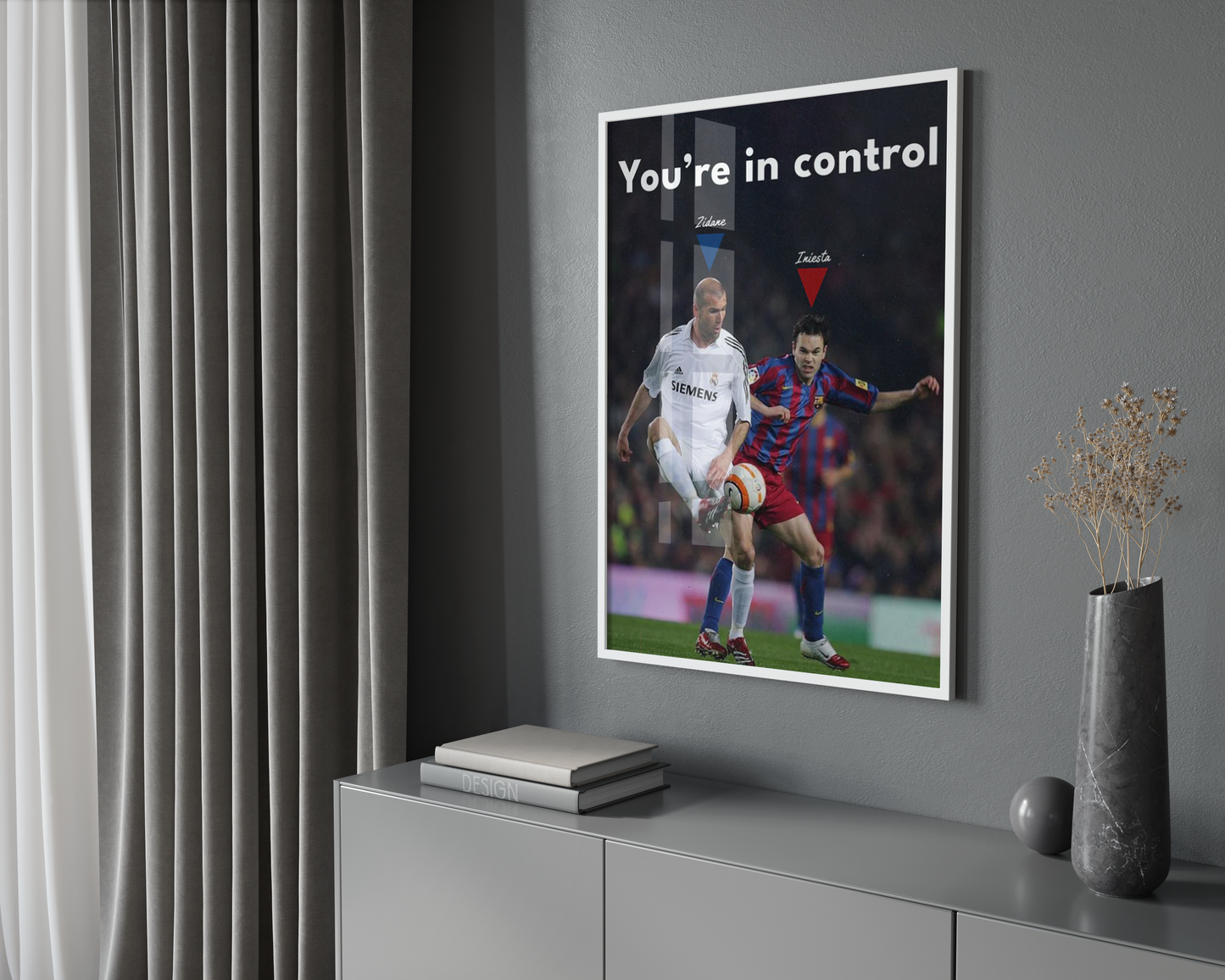 Zidane & Iniesta 'Control' Poster