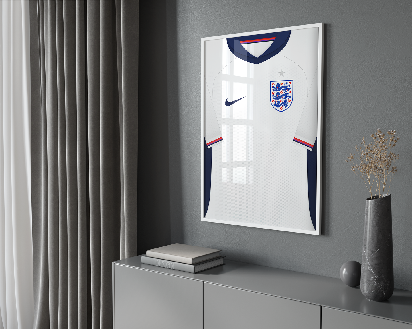 England Euros 2024 Home Kit Poster