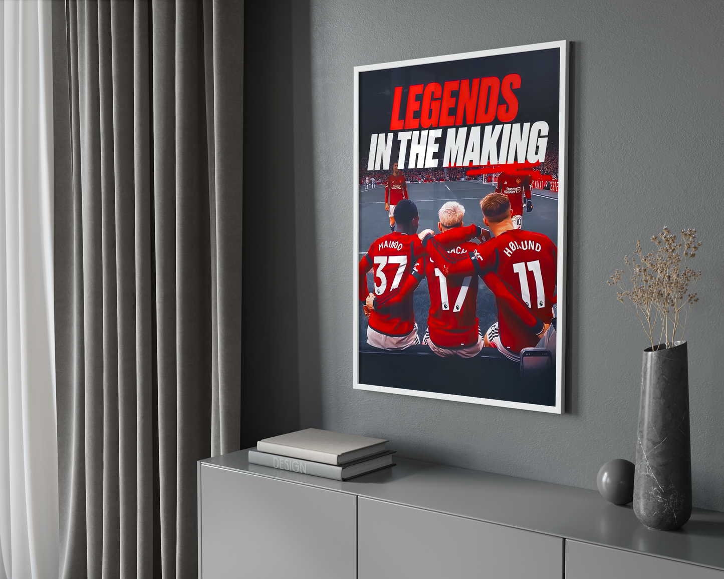 Mainoo, Garnacho & Højlund 'Legends In The Making' Poster