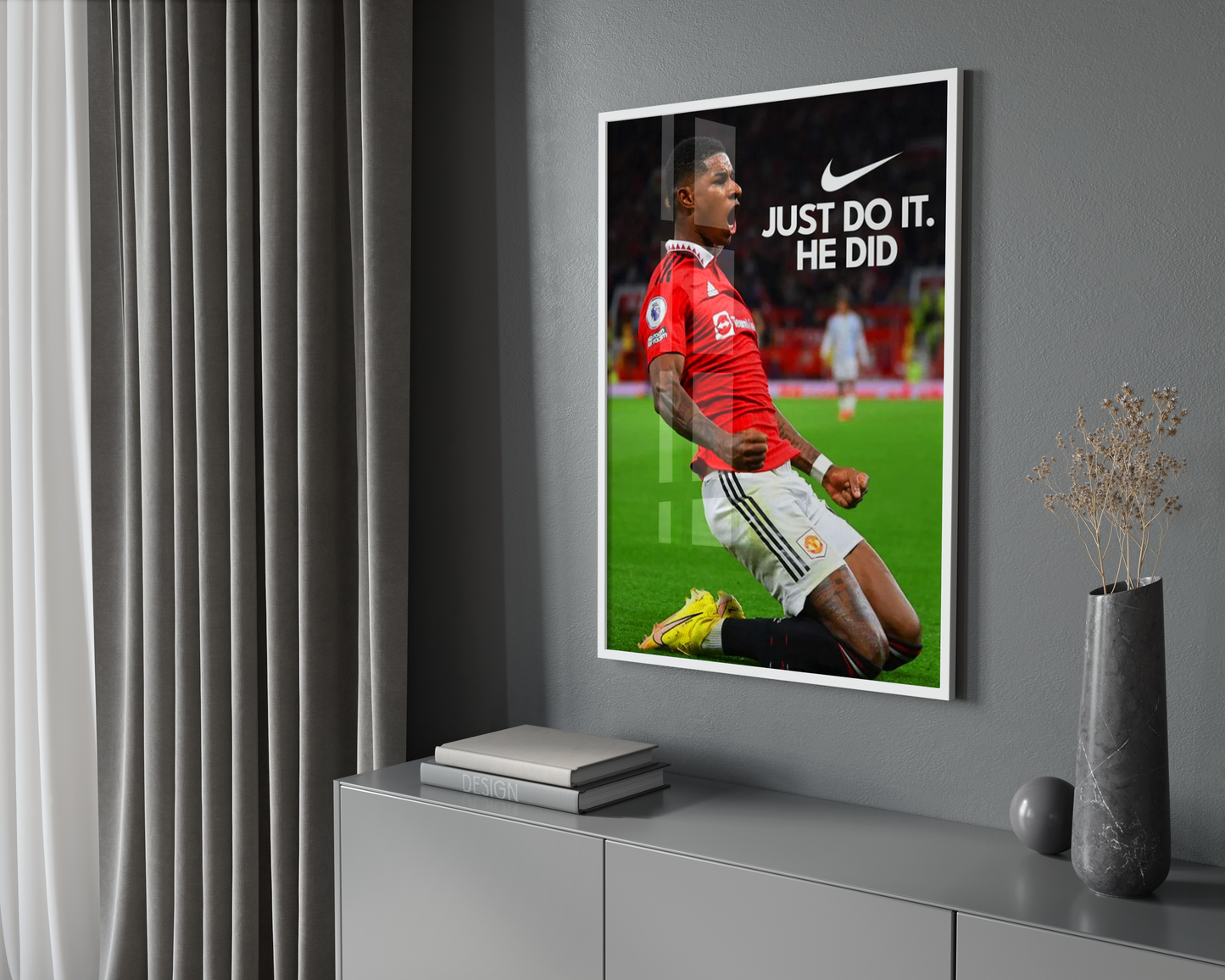 Marcus Rashford „Er hat es getan“-Poster