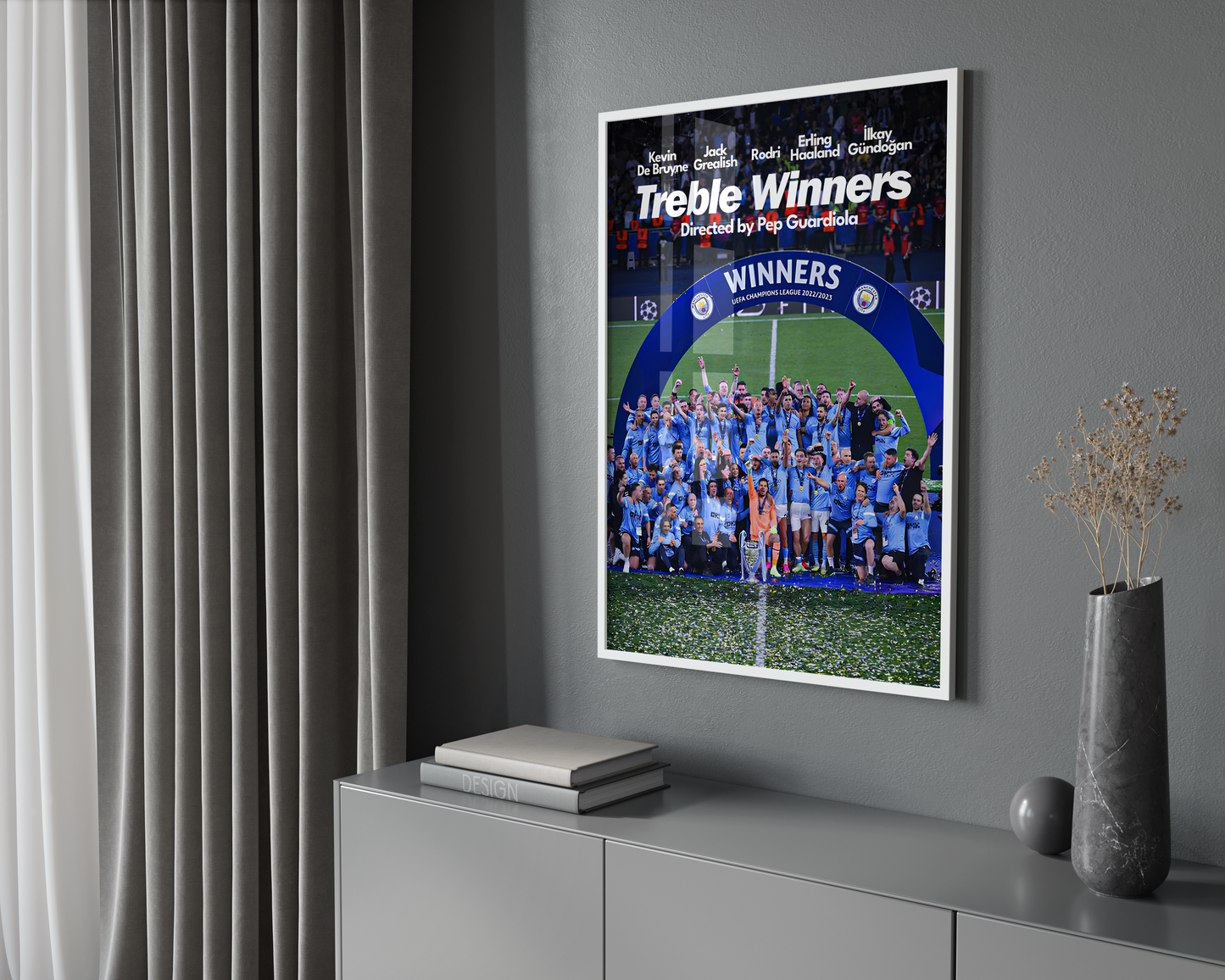 Man City Treble Winners Poster