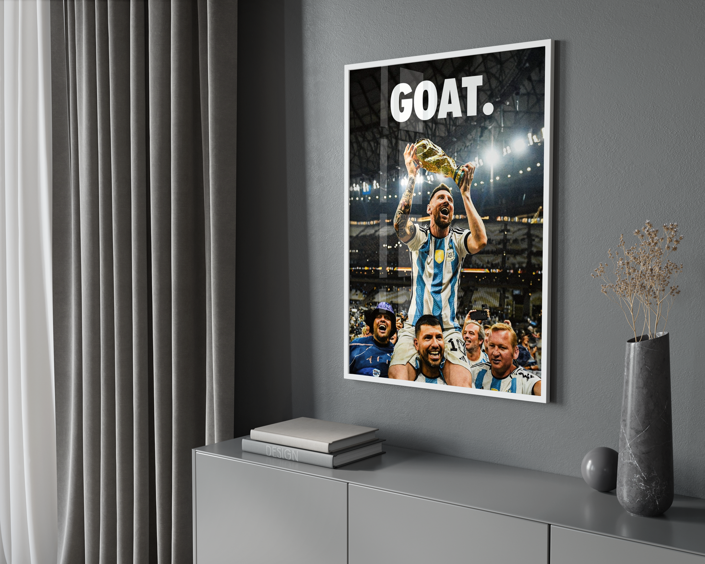 Lionel Messi World Cup 'GOAT' Poster