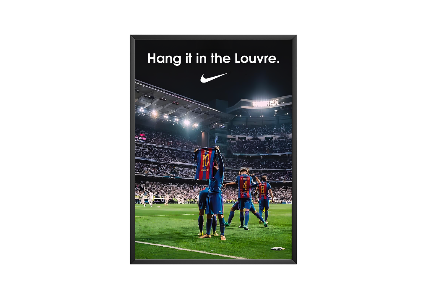 Messi-Poster „Häng es in den Louvre“