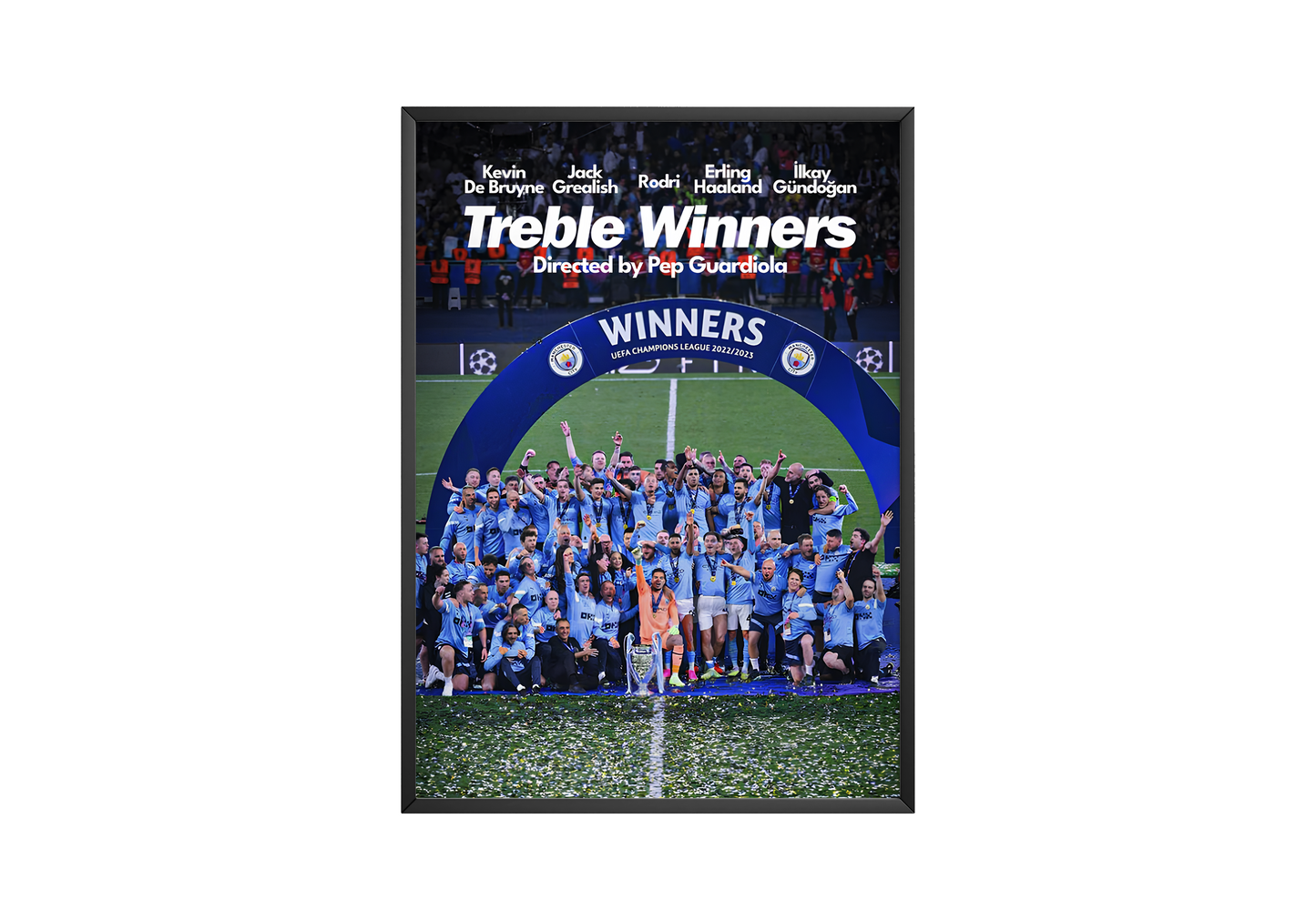 Man City Treble Winners Poster