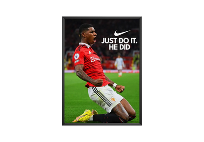 Marcus Rashford „Er hat es getan“-Poster