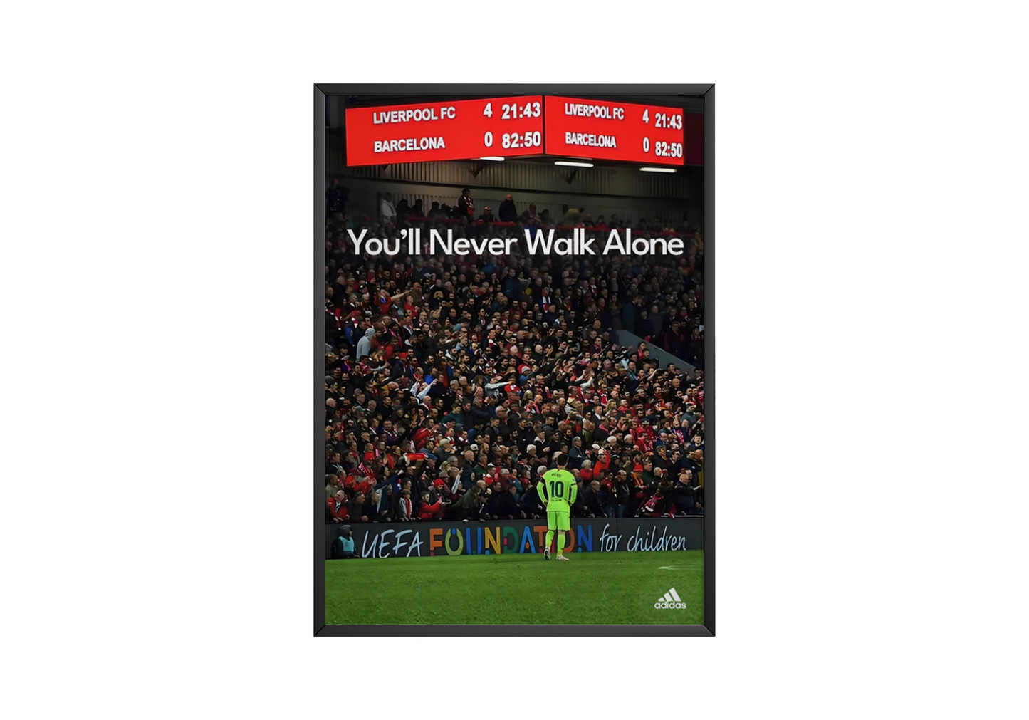 Messi v Liverpool 'Walk Alone' Poster