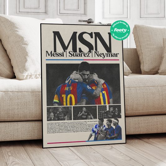 Poster Messi, Suárez und Neymar Jr.