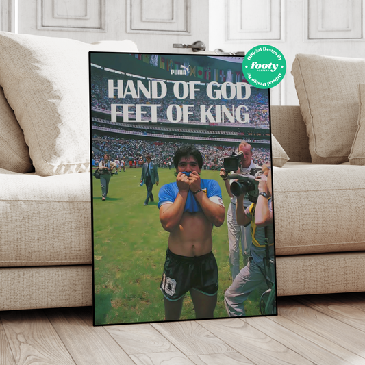 Hand Gottes Füße des Königs Poster