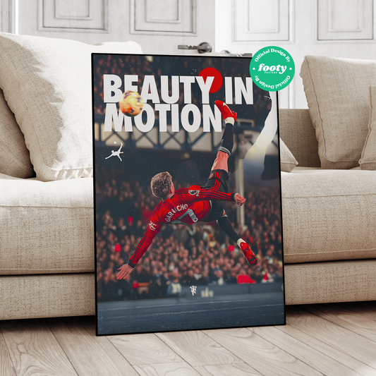 Garnacho 'Beauty In Motion' Poster