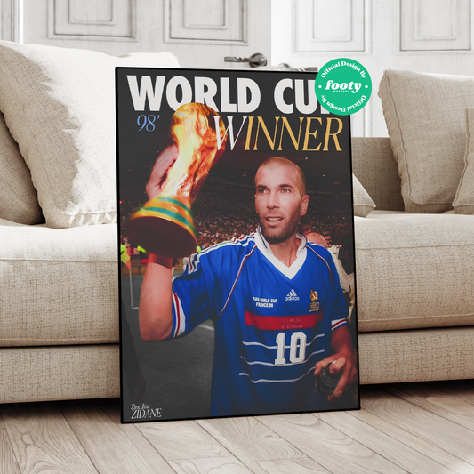 Zinedine Zidane 'World Cup Winner' Poster