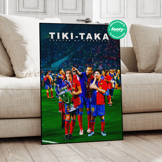 Puyol, Henry & Messi 'Tiki Taka' Poster