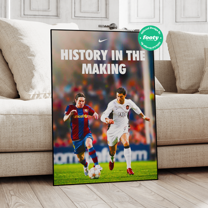 Messi & Ronaldo 'History In The Making' Poster