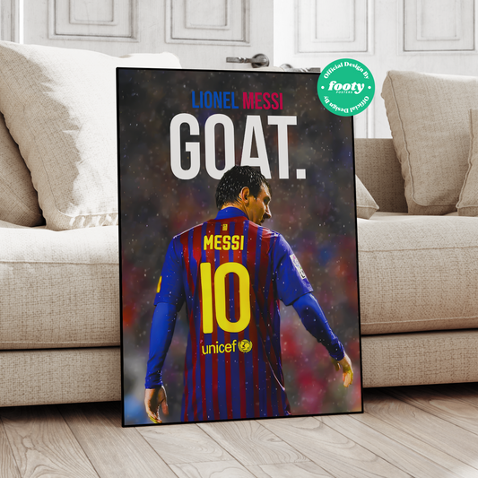 Lionel Messi 'GOAT' Poster