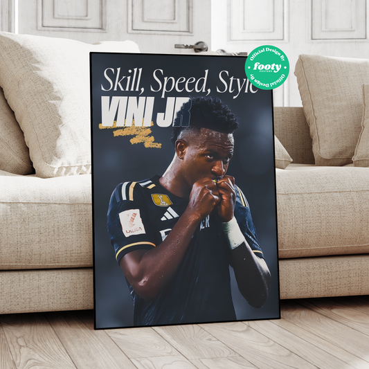 Vinicius Jr 'Skill Speed Style' Poster