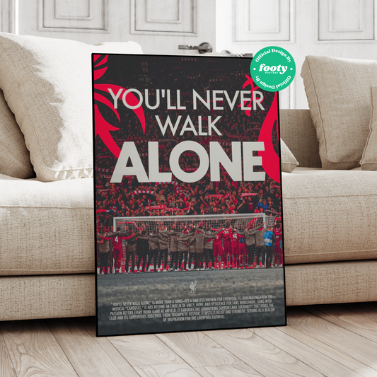 Poster „You’ll Never Walk Alone“ des Liverpool FC