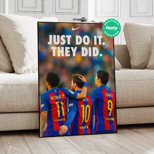 Poster Messi, Suárez und Neymar Jr.