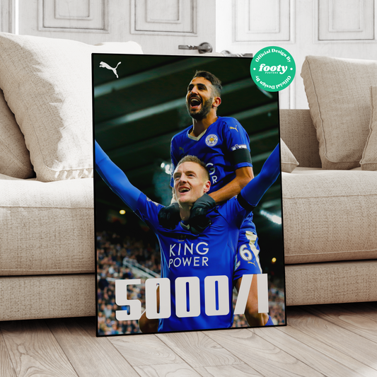 Leicester City '5000/1' Poster