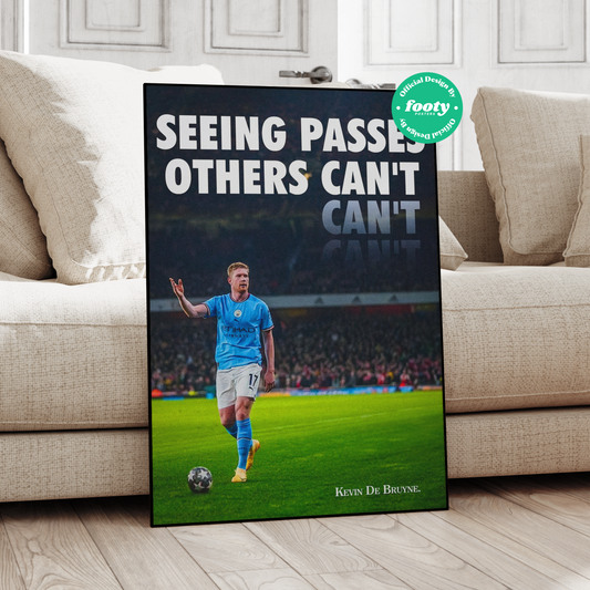 Kevin De Bruyne 'Seeing Passes' Poster