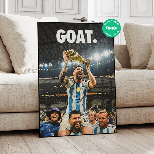 Lionel Messi WM 'GOAT' Poster