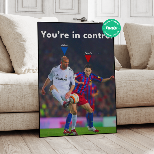 Zidane &amp; Iniesta „Kontrolle“-Poster