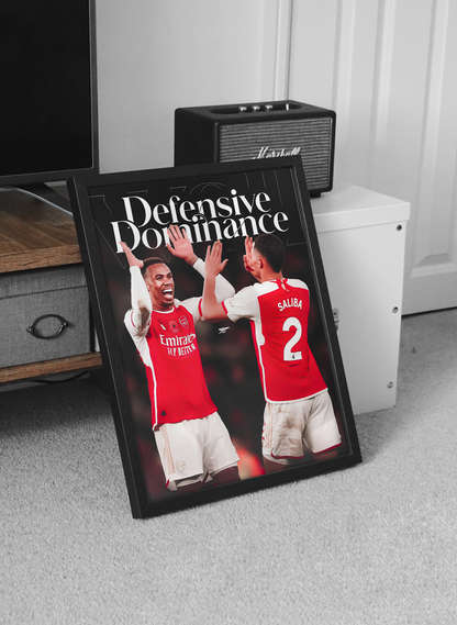 Gabriel & Saliba 'Defensive Dominance' Poster